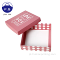 Impressão personalizada embalagem dobrável Caixa de presente rosa colorida